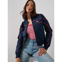 Tommy Jeans Zip Thru Hoodie - Navy