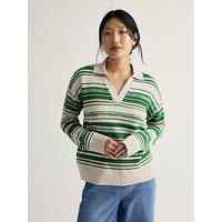 Seasalt Cornwall Bird Flight Jumper - White/Green