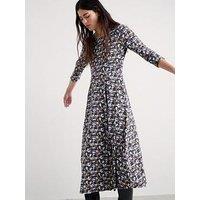 Seasalt Cornwall 3/4 Sleeve Cotton Jersey Nancy Dress - Navy