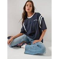 Tommy Jeans Varsity Short Sleeve Top - Navy