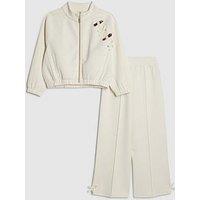 River Island Older Girls Rosette Tracksuit Set - Cream