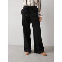 The Very Collection Drawcord Wide Leg Jeans - Black
