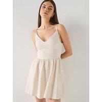 Tommy Jeans Linen Skater Dress - White
