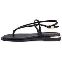 Tommy Hilfiger Gold Heel Dressy Sandal - Black
