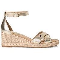Tommy Hilfiger Mid Wedge Espad X Cross Gold
