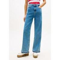 Tommy Jeans Claire Wide Leg High Rise Jeans - Blue