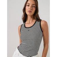 Tommy Jeans Essential Rib Tank Top - Black