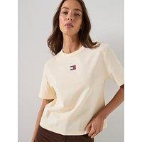 Tommy Jeans Boxy Flag T-Shirt - Yellow