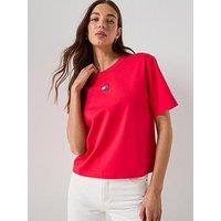 Tommy Jeans Boxy Flag T-Shirt - Red