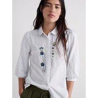 Seasalt Cornwall Hope Cottage Embroidered Blouse - White
