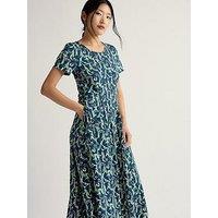 Seasalt Cornwall Veronica Short Sleeve Midi Dress - Blue