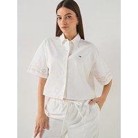 Tommy Jeans Broderie Linen Shirt - White