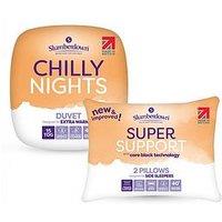 Slumberdown Chilly Nights 15 Tog Duvet & 2 Super Support Pillows