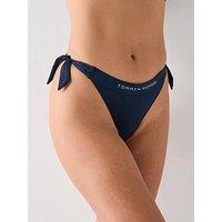 Tommy Hilfiger Logo Side Tie Bikini Bottoms - Navy