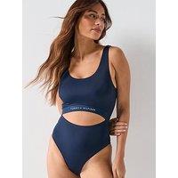 Tommy Hilfiger Cut Out Swimsuit - Navy