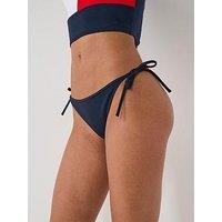 Tommy Hilfiger V String Side Tie Bikini - Navy