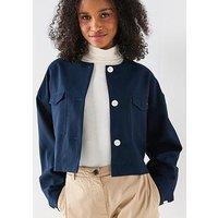 Tommy Hilfiger Tailored Utility Cropped Jacket - Navy