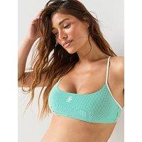 Tommy Hilfiger Striped Bralette Bikini Top - Green