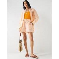 Tommy Hilfiger Seersucker Striped Co Ord Shorts - Orange