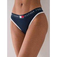 Tommy Hilfiger Ribbed Thong - Navy