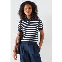 Tommy Hilfiger Fine Knit Polo Stripe Sweater