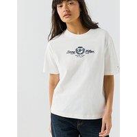 Tommy Hilfiger Varsity Crest Crew Neck T-Shirt - White