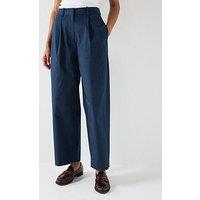 Tommy Hilfiger Pleated Barrel Chinos - Navy