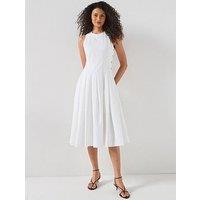 Tommy Hilfiger Linen Blend Hourglass Midi Drs