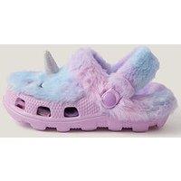 Monsoon Girls Marble Fluffy Unicorn Sling Back Shoes - Multi