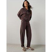 The Very Collection Piping Detail Jogger Co-Ord - Brown