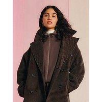 The Very Collection Zip Up Funnel Neck Jacket - Brown