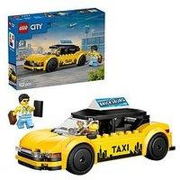 Lego City Yellow Taxi - Model Car Kit With 2 Minifigures (60487)