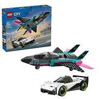 Lego City Jet Vs. Car - Toy Cars And Jet Toy Playset (60489)