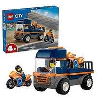 Lego City Motorcycle Transporter Toy And 2 Minifigures (60491)