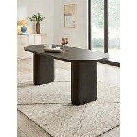 The Very Collection Carina Black 200Cm Oval Dining Table - Fsc Certified