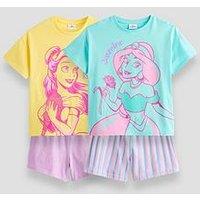 Disney Princess 2Pk Shortie Pyjamas - Multi