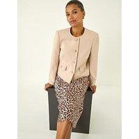 Roman Cosy Buttoned Pocket Jacket - Natural