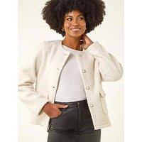 Roman Cosy Boucle Fleece Jacket - Ivory
