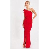 Quiz Red Corsage Maxi Dress
