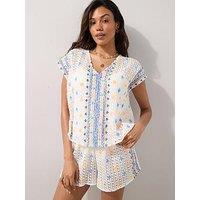 The Very Collection Crochet Embroidered Beach Co Ord Shorts