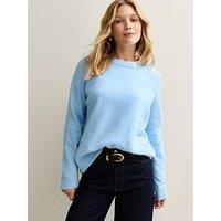 New Look Crew Neck Midweight Knit Jumper - Light Blue