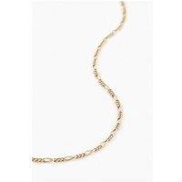 The Love Collection 9Ct Yellow Gold Solid Figaro Diamond Cut Chain 18 Inch