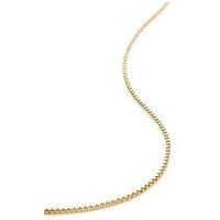 The Love Collection 9Ct Yellow Gold Box Chain 18 Inch