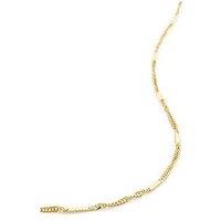 The Love Collection 9Ct Yellow Gold Singapore Bar Chain Necklace 18 Inch