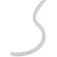 The Love Collection Sterling Silver Curb Chain Cuban (4.75Mm) Necklace 20 Inch