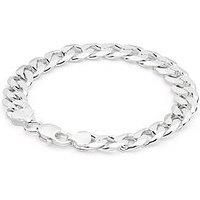 The Love Collection Sterling Silver Curb Chain (8Mm) Bracelet 8.5 Inch