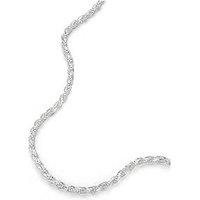 The Love Collection Sterling Silver Rope Chain (3Mm) Necklace 22 Inch