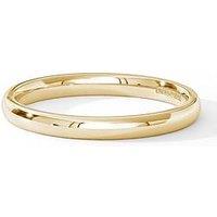 The Love Collection Classic 9Ct Yellow Gold Court Wedding Band Ring - 2Mm