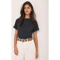 Mint Velvet Navy Ultimate Slash T-Shirt