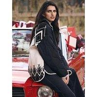 Mint Velvet Knit Back Quilted Coat